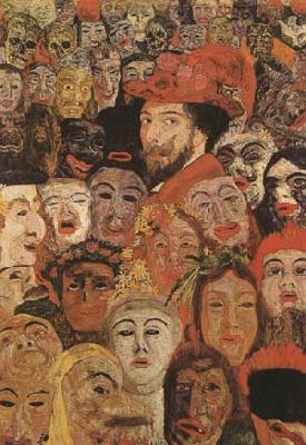 James Ensor Portrait of the Artist Sur-Rounded by Masks (mk09)